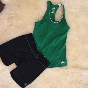 Addidas Climate Fitness Top and Shorts